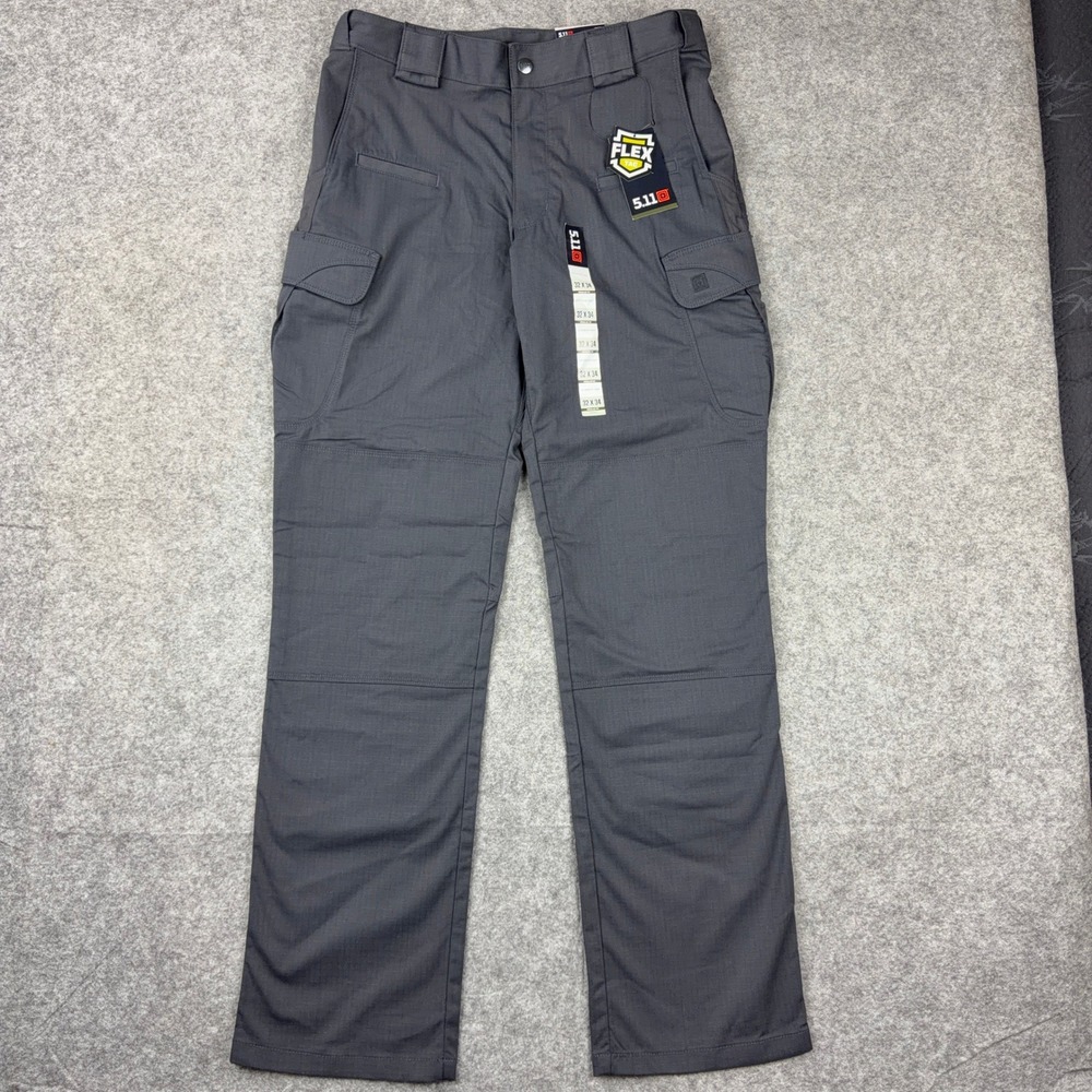5.11 Tactical Stryke Pants Mens 32x34 Charcoal Flex-Tac Cargo Ripstop Duty NEW